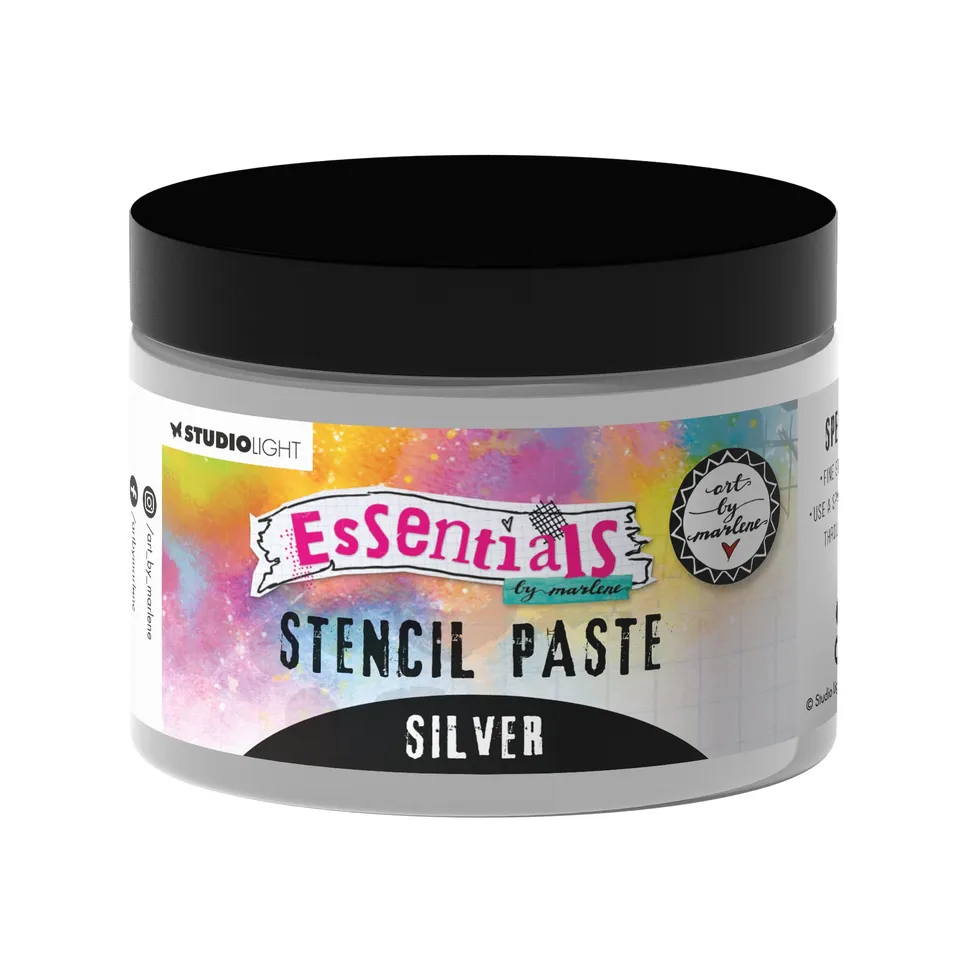 Art by Marlene Essentials Stencil Paste sølv metallic