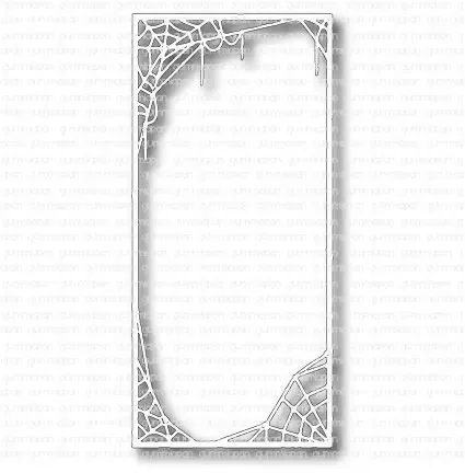 Gummiapan Slimline Spindelvev stempel halloweenmotiv