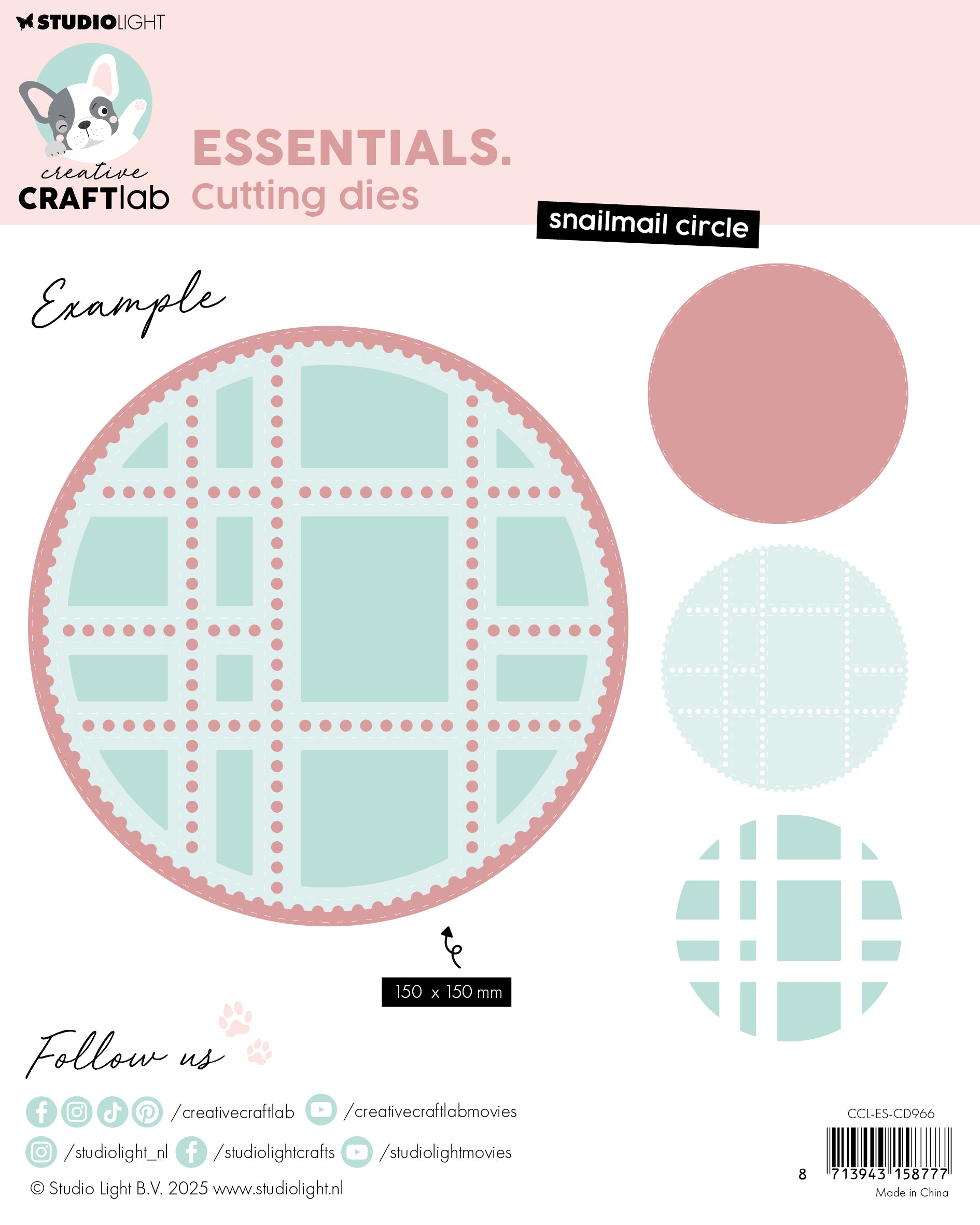 Creative Craftlab Essentials Snailmal Circle dies sirkel 150x150