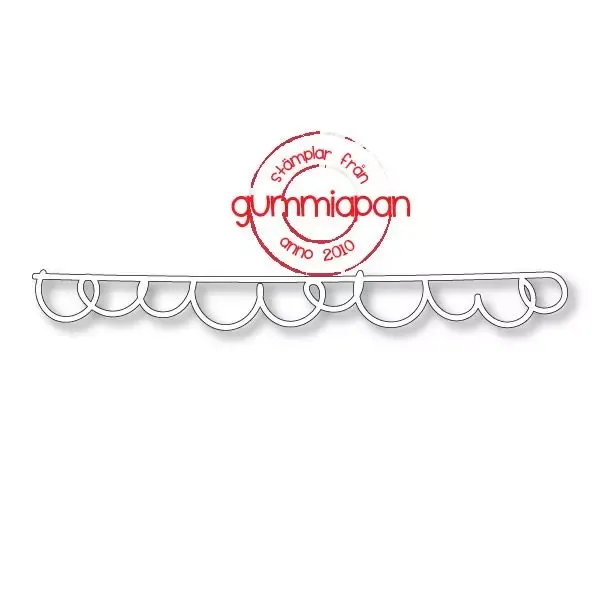 Gummiapan Doodled Border dies kantbord