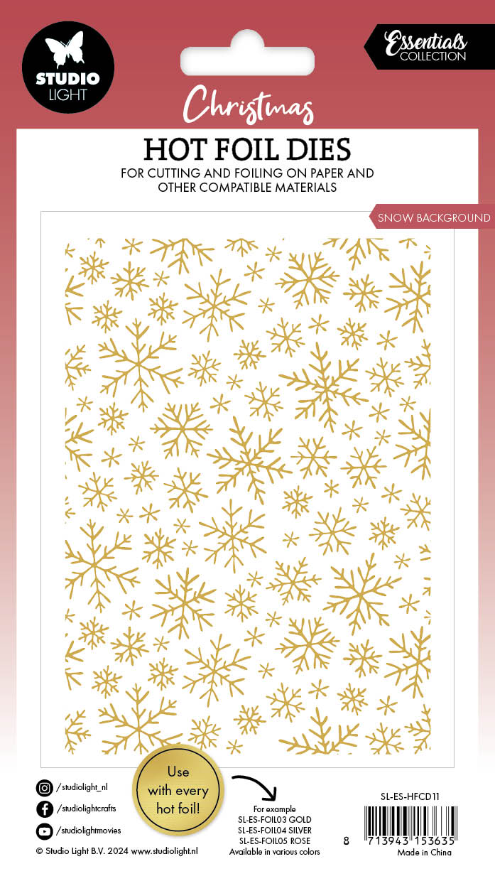 Studio Light Essentials Snow Background hotfoilplate 105x148 mm