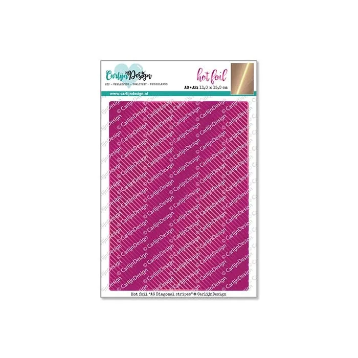 CarlijnDesign CDHF-0059 hot foil-plate Diagonal stripes bakgrunn