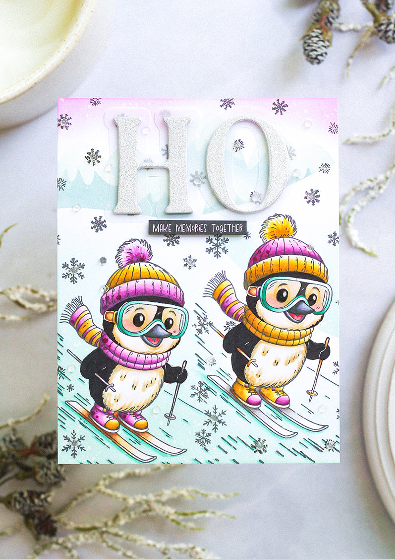 Studio Light Essentials stempel Skiing penguin silikon