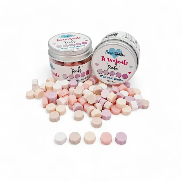 CarlijnDesign Waxzegel melts Pinks CDWX-0035 voksperler rosa