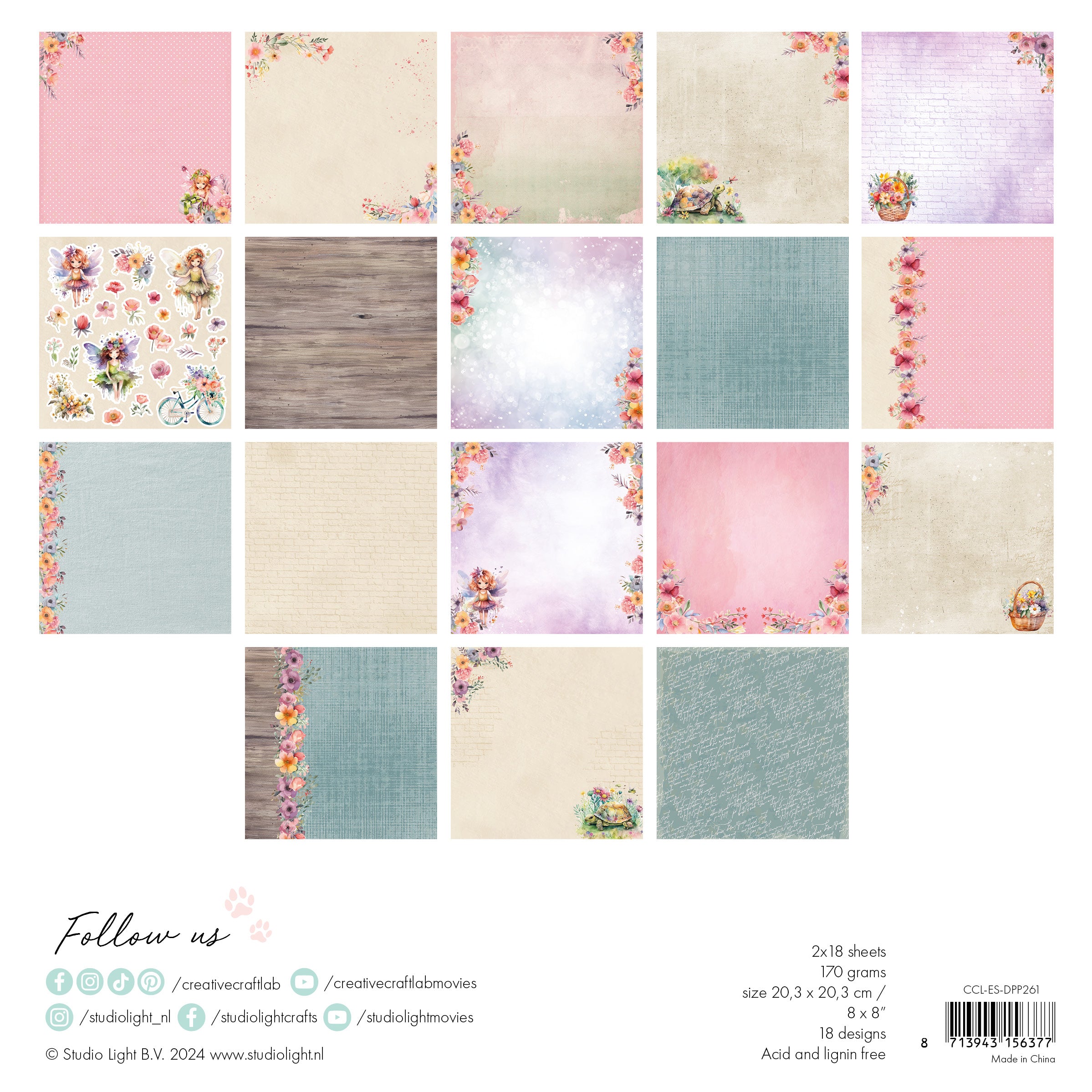 Creative Craftlab Essentials Felicia papirblokk blomst