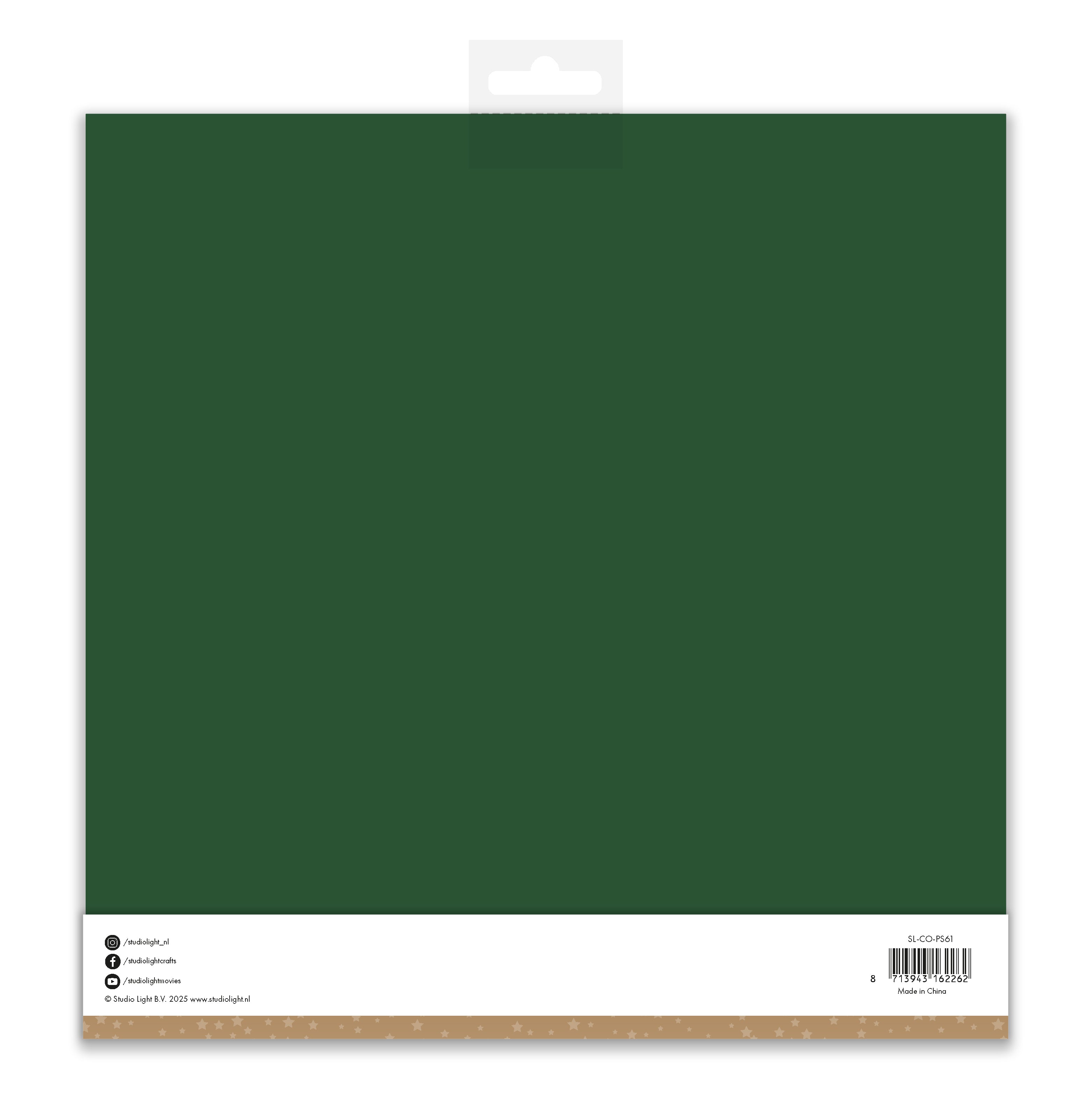 Studio Light Essentials papirsett Christmas green 304x304 mm 10 ark