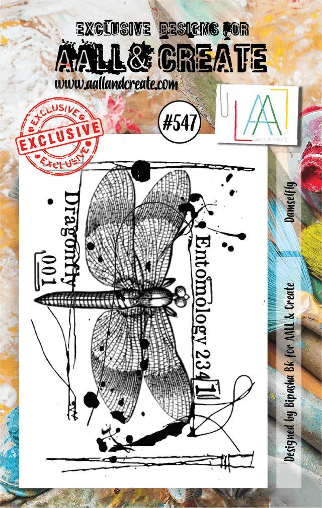 AALL & Create 547 Damselfly stempelsett A7 øyenstikker