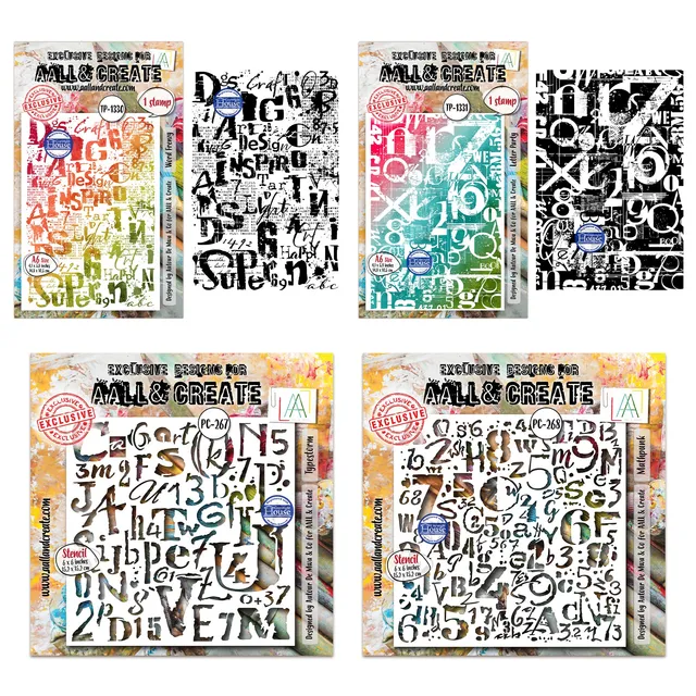 Aall and Create Typestorm Mathpunk sjablong stempelbundle