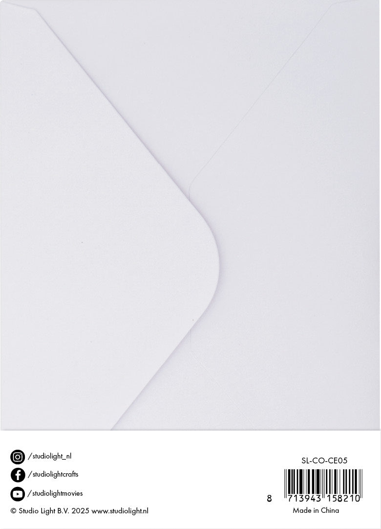 Studio Light Essentials White 5x7 kort med konvolutt