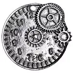 Korthobby Steampunk Rund stempel tannhjul