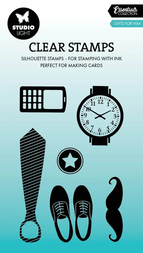 Studio Light Essentials Gifts for Him clear stamp herre