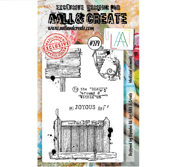 Aall and Create 279 Medieval Elements stempelsett A6