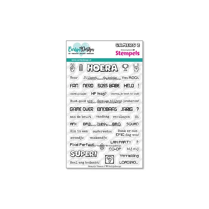 CarlijnDesign Gamers 2 CDST-0164 stempler A6 gaming