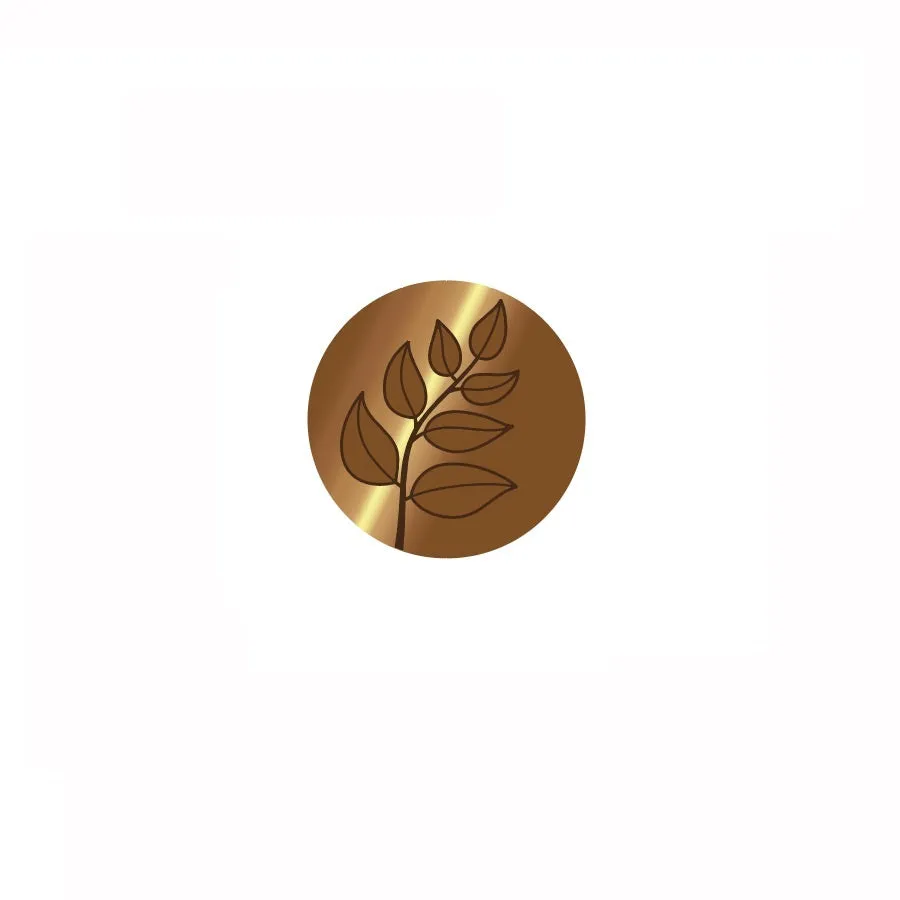 CarlijnDesign Waxzegel 34 Outline blaadjes CDWX-0051 voksstempel 25,4 mm