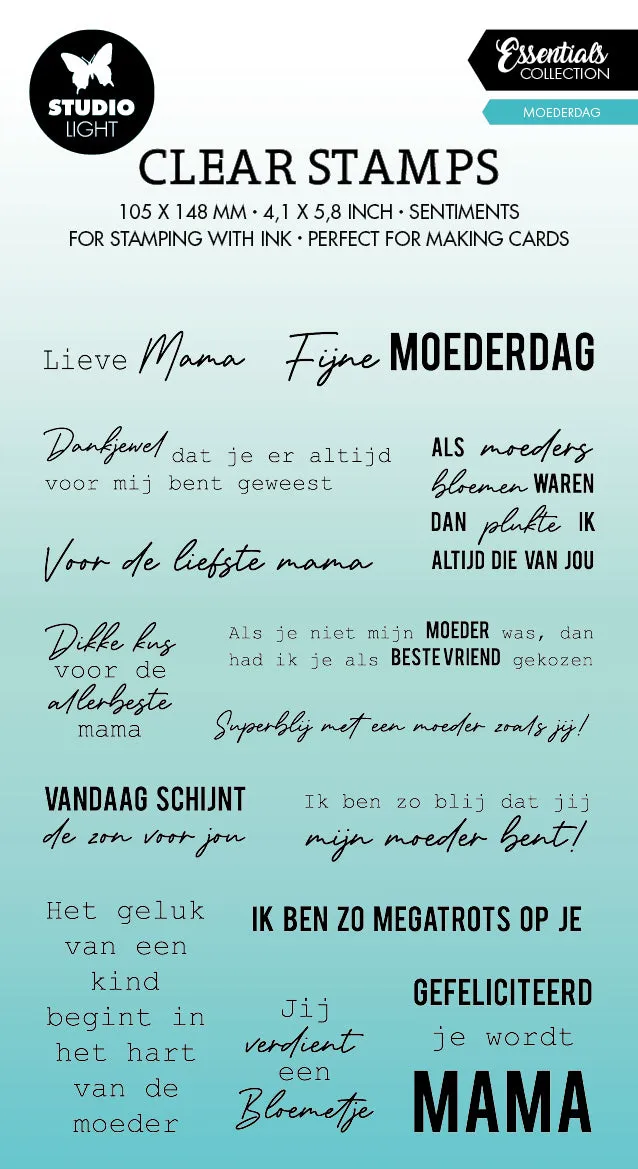 Studio Light Moederdag clearstamp morsdag nederlandsk