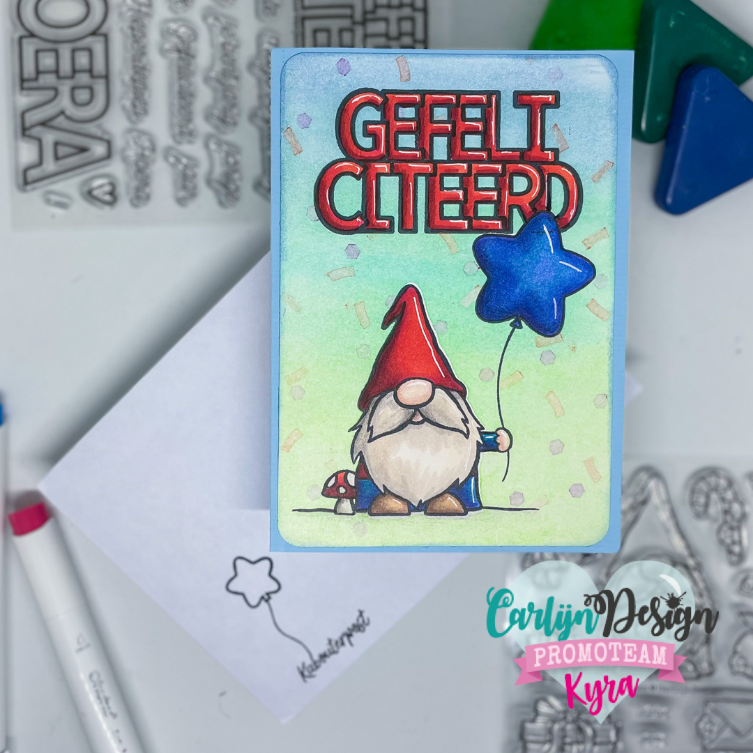 CarlijnDesign Gnome Man CDST-0092 stempel nisse