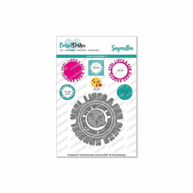 CarlijnDesign CDSN-0053 Liefs Knuffel sirkel dies