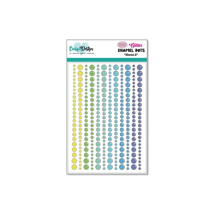 CarlijnDesign Neons 2 CDED-0020 glitter enamel dots 300 stk