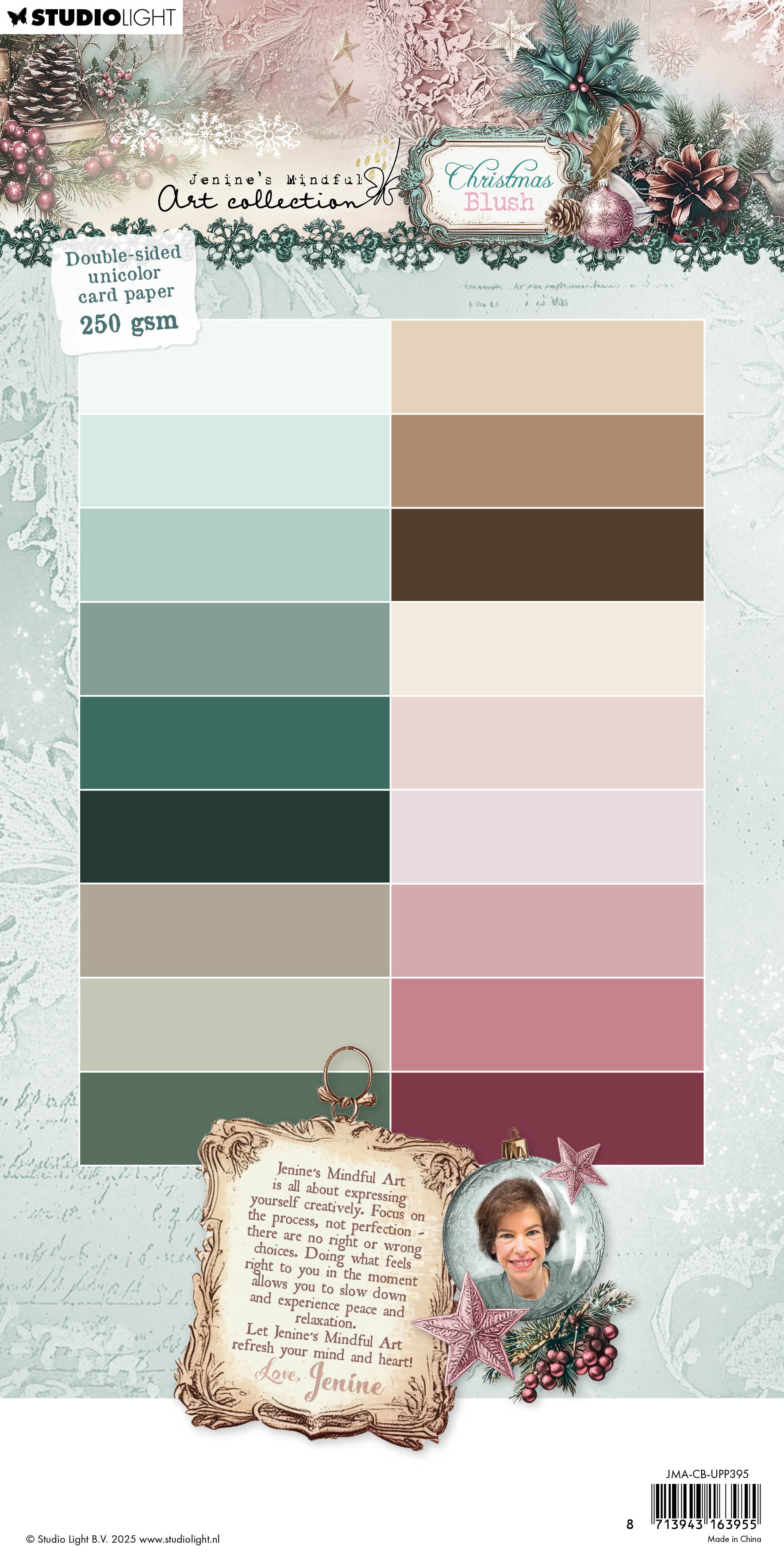 Studio Light Christmas Blush papirblokk 36 ark dobbeltsidig