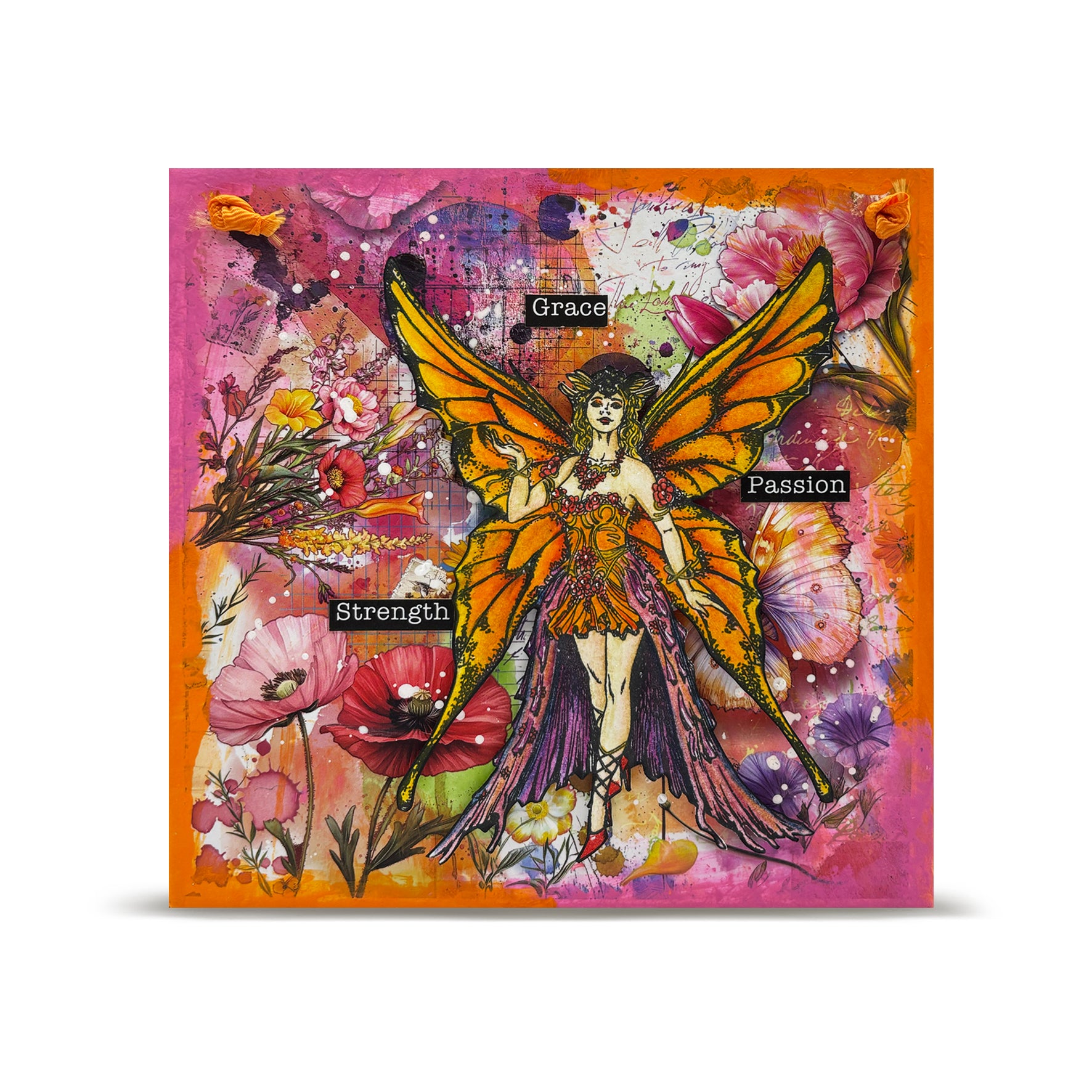 AALL & Create RO-23 Dancing Poppies rub-ons A5 2 ark