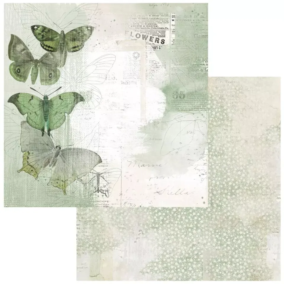Color Swatch Willow kartong 12x12 dobbeltsidig grønn