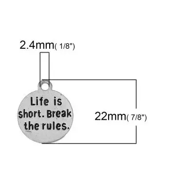 Korthobby Life is Short stempel umontert engelsk