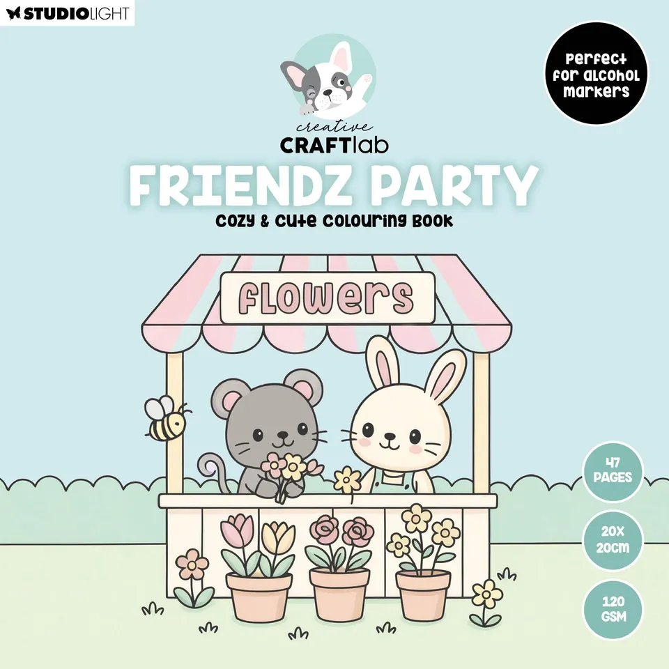 Studio Light Friendz Party fargeleggingsbok 47 ark