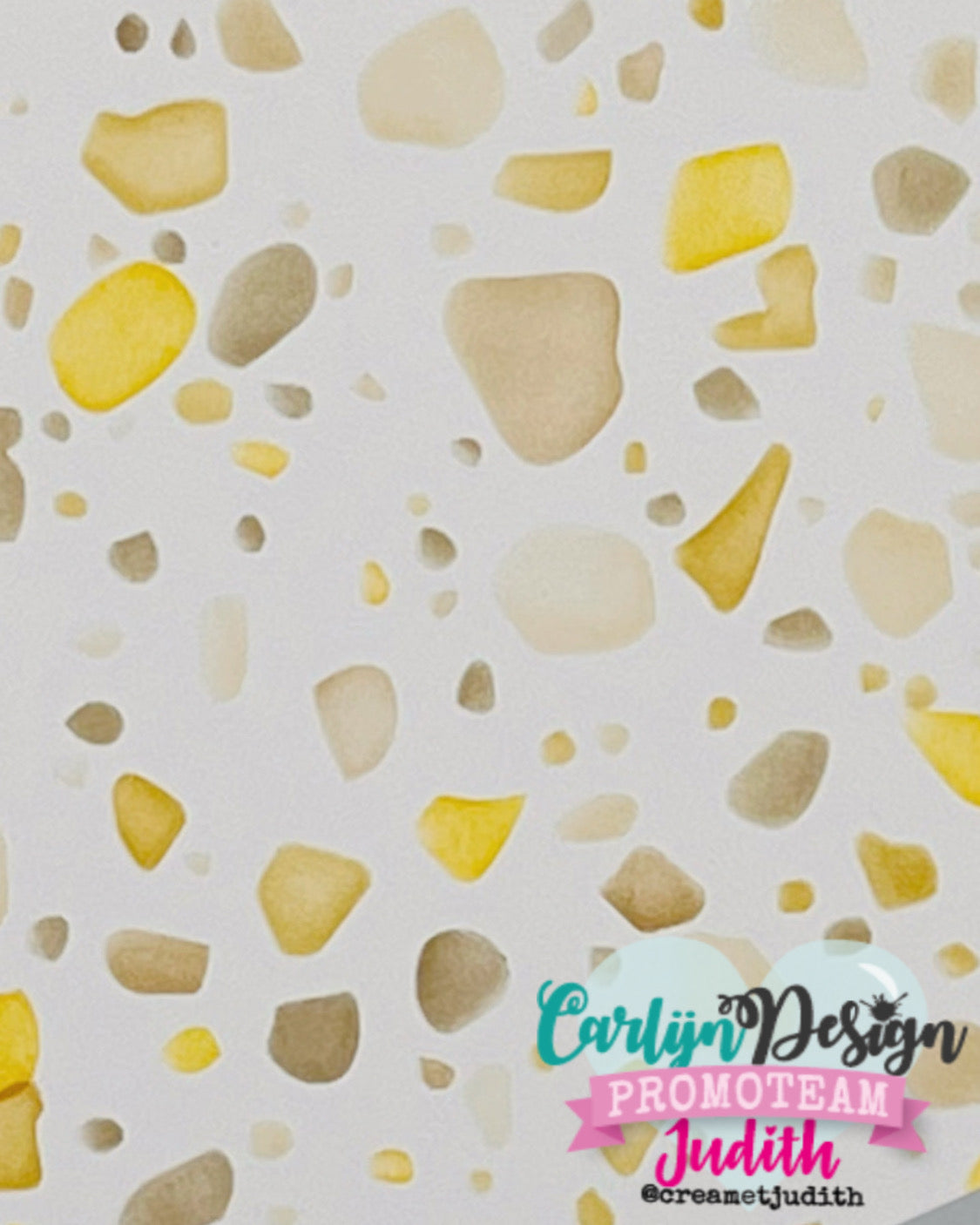 CarlijnDesign Terrazzo CDSC-0050 sjablong 5-pakning mønster