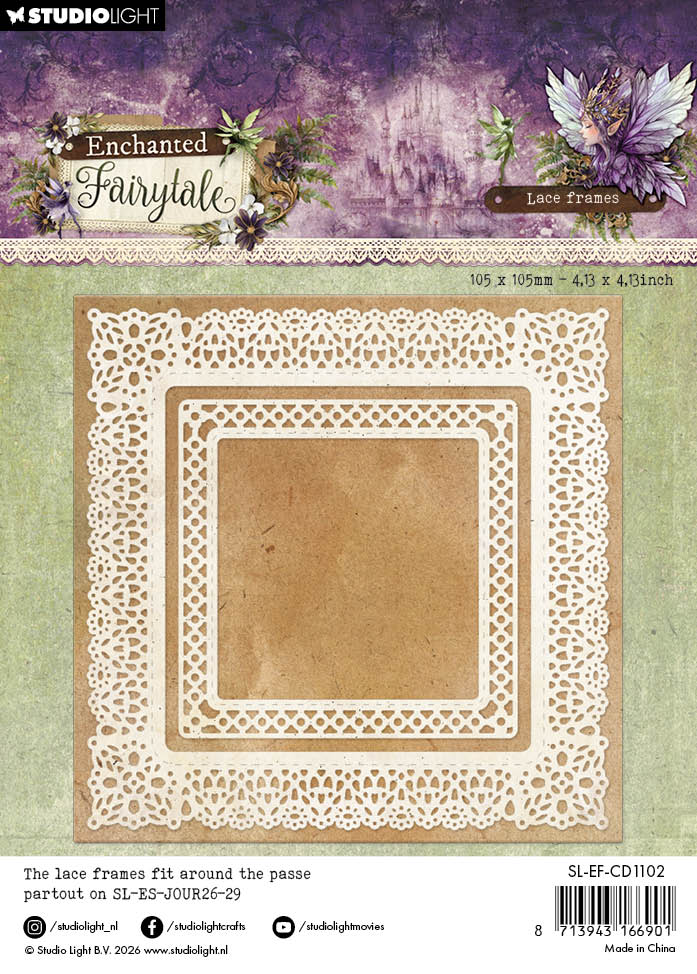 Studio Light Enchanted Fairytale Lace frames square dies blonde