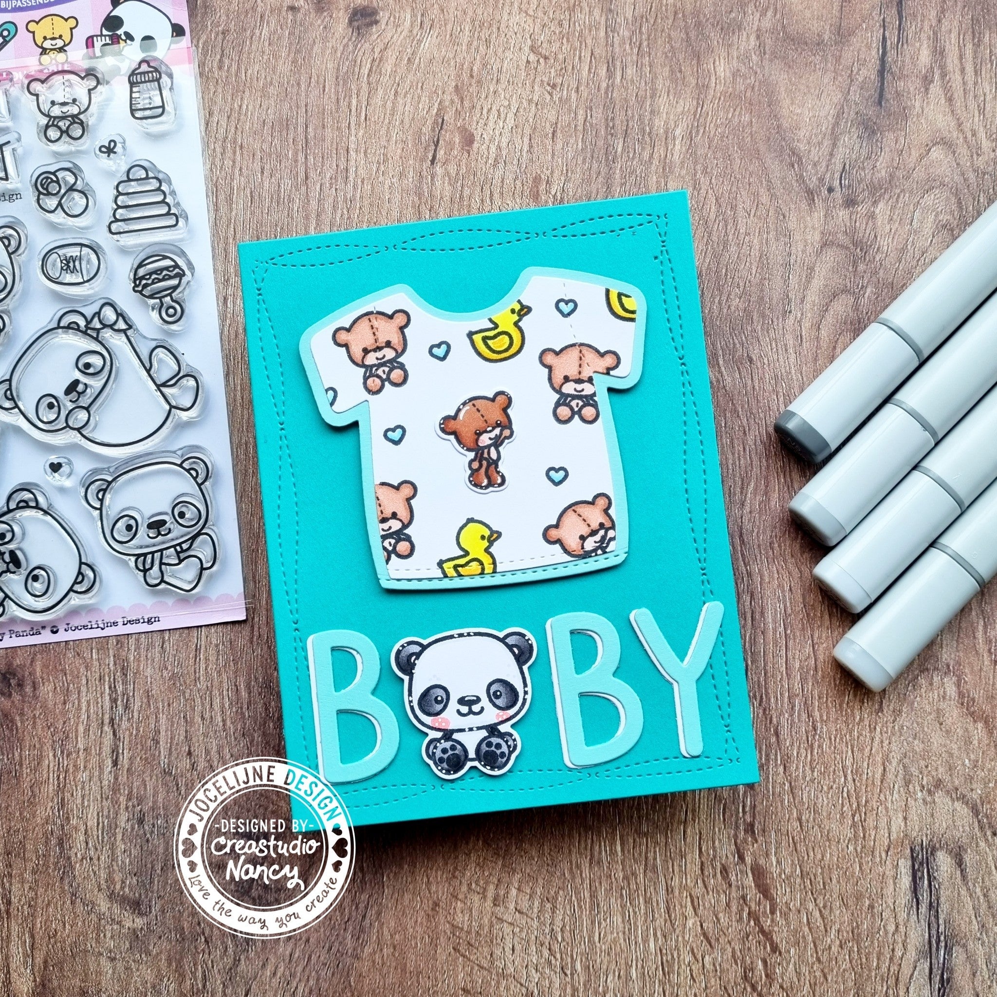CarlijnDesign Baby Panda CDJD-0024 stempelsett baby