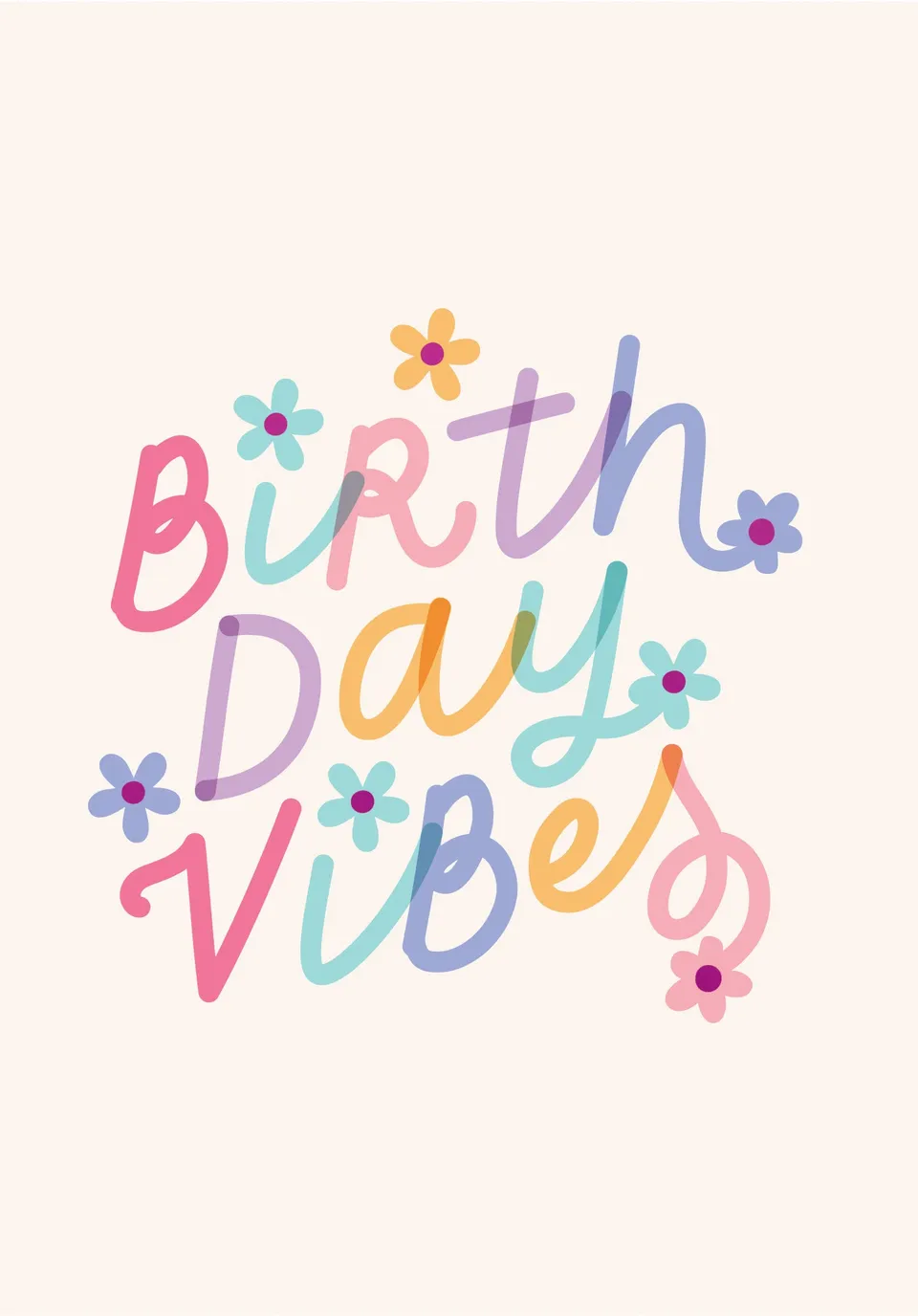 KaiserCraft Good Vibes Birthday Vibes bursdagskort