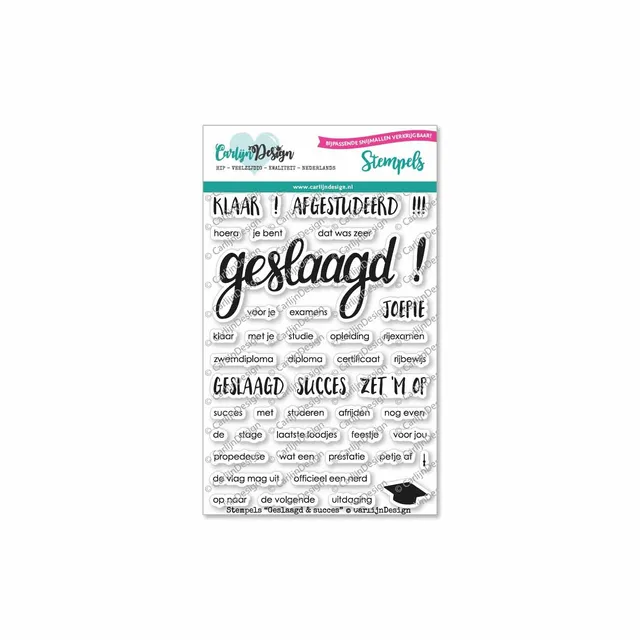CarlijnDesign Geslaagd CDST-0028 stempel bestått konfirmant