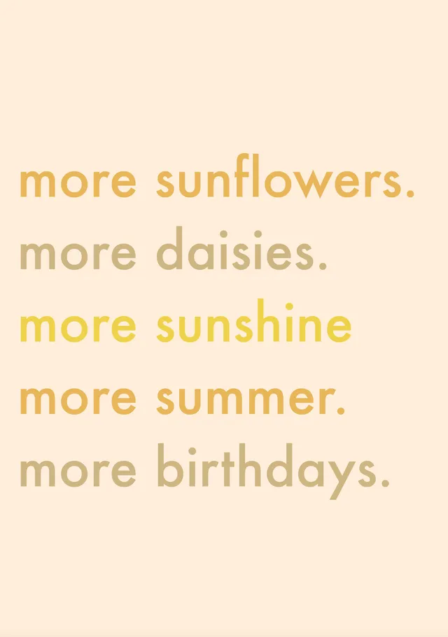 KaiserCraft Sunshine gratulasjonskort 13x18 cm blankt