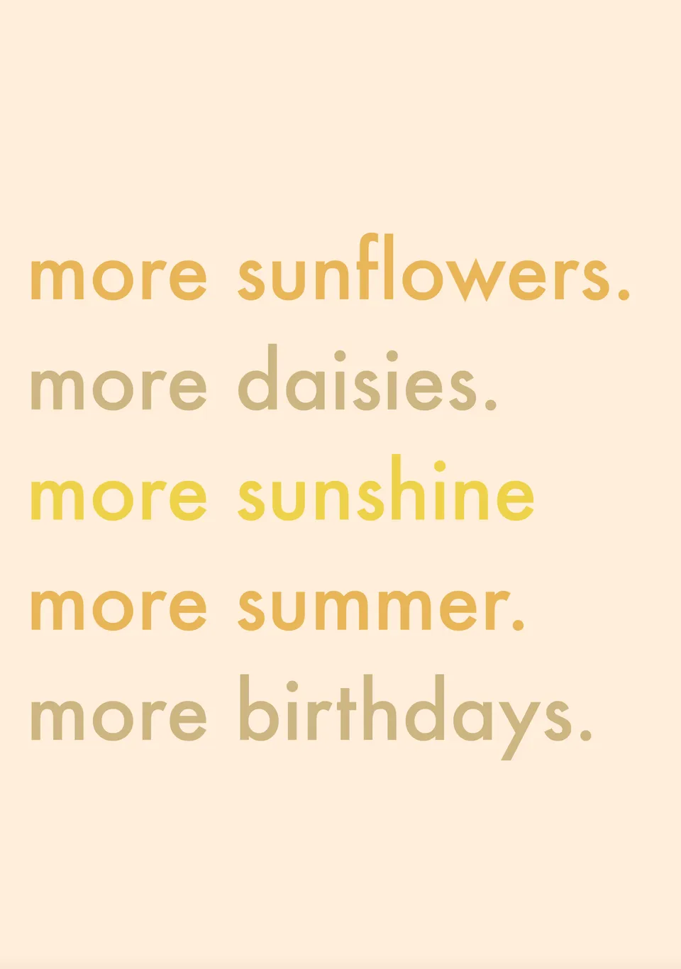 KaiserCraft Sunshine gratulasjonskort 13x18 cm blankt
