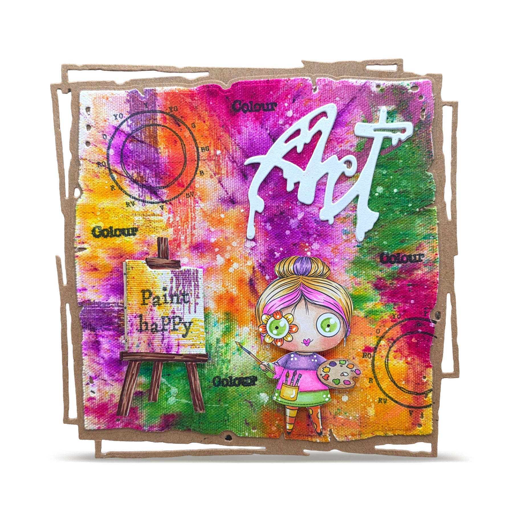 Aall and Create TP-1500 stempelsett A7 Paint Happy fotopolymer