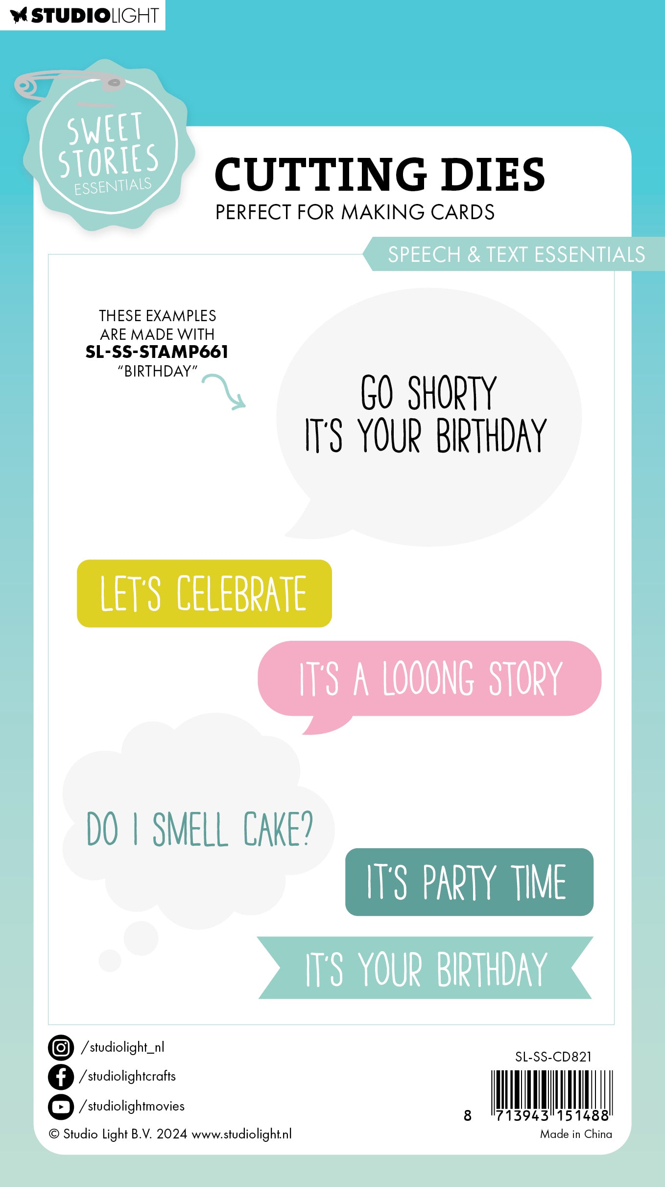Studio Light Sweet Stories dies speech & text 141x96 mm