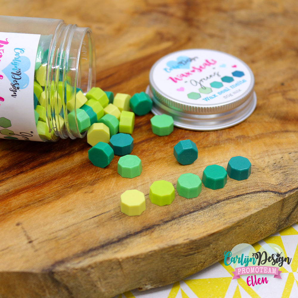 CarlijnDesign Greens CDWX-0036 voksperler 30g grønn