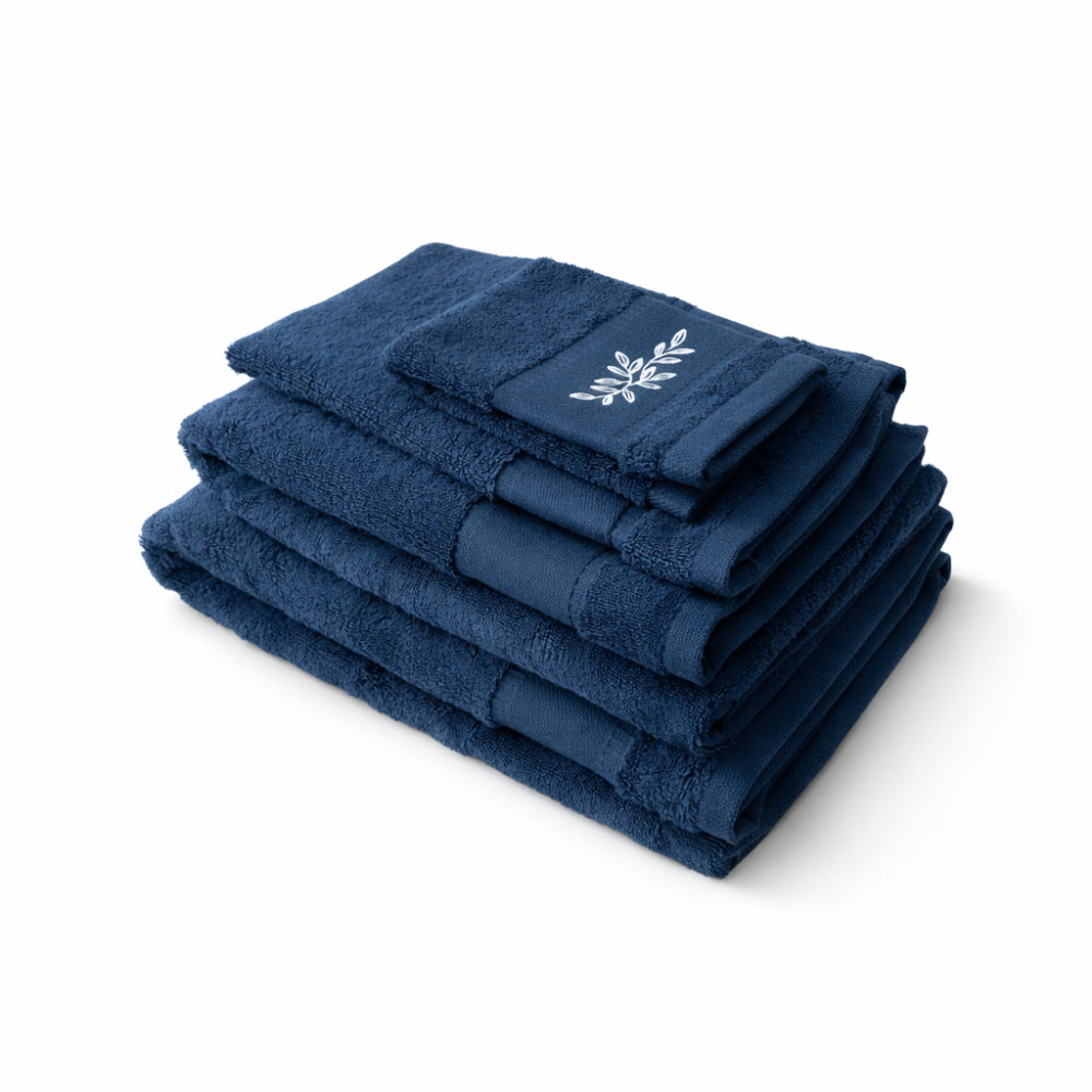 K&Co Serenity Navy badehåndkle 70x140 cm bomull
