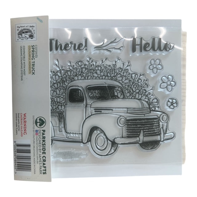 Colourful Moments Spring Truck clear stempel lastebil