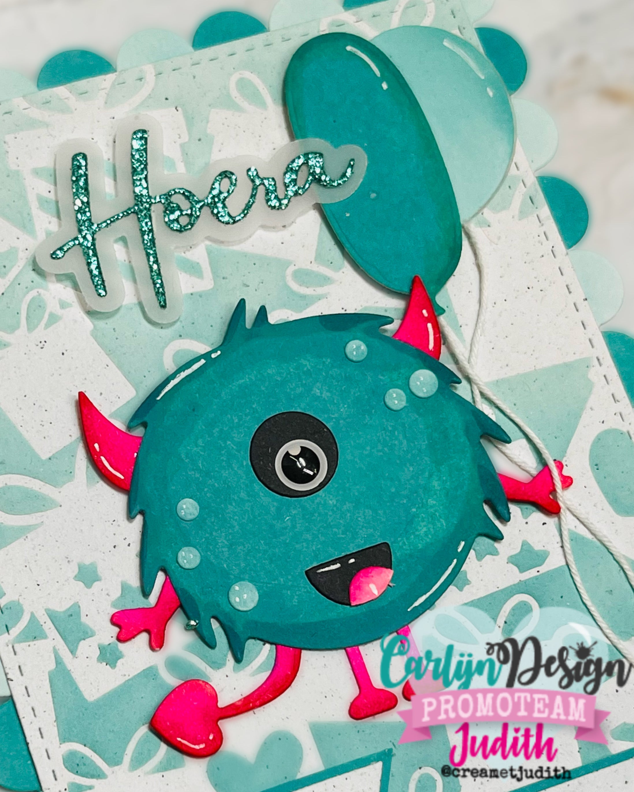 CarlijnDesign Hoera CDBS-0012 dies takk 4,5 cm
