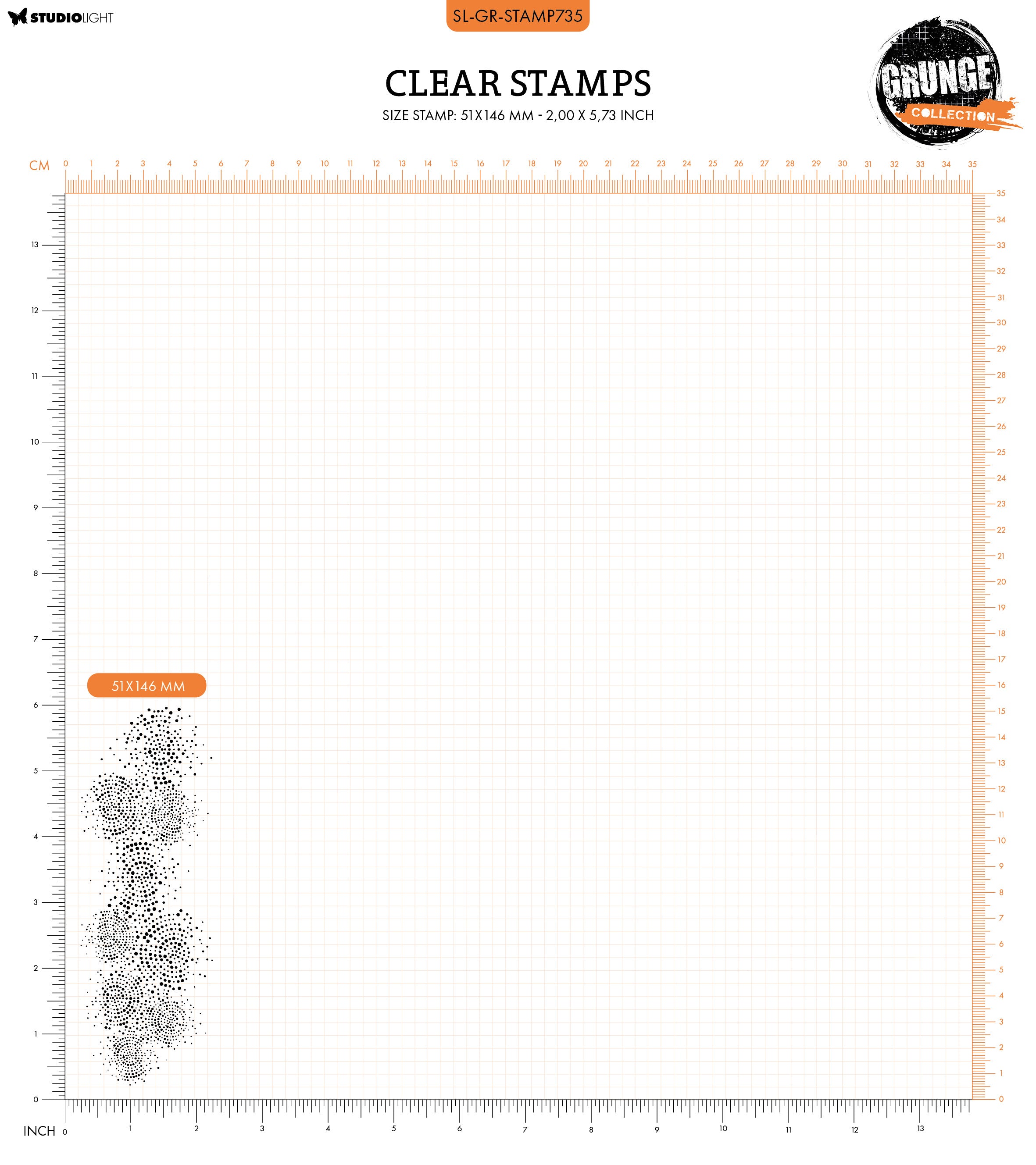 Studio Light Grunge Collection Dotted Circles klarstempel prikker