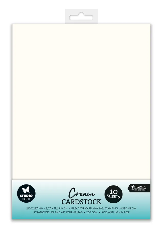 Studio Light Essentials Cream Cardstock kartong 10 ark A4