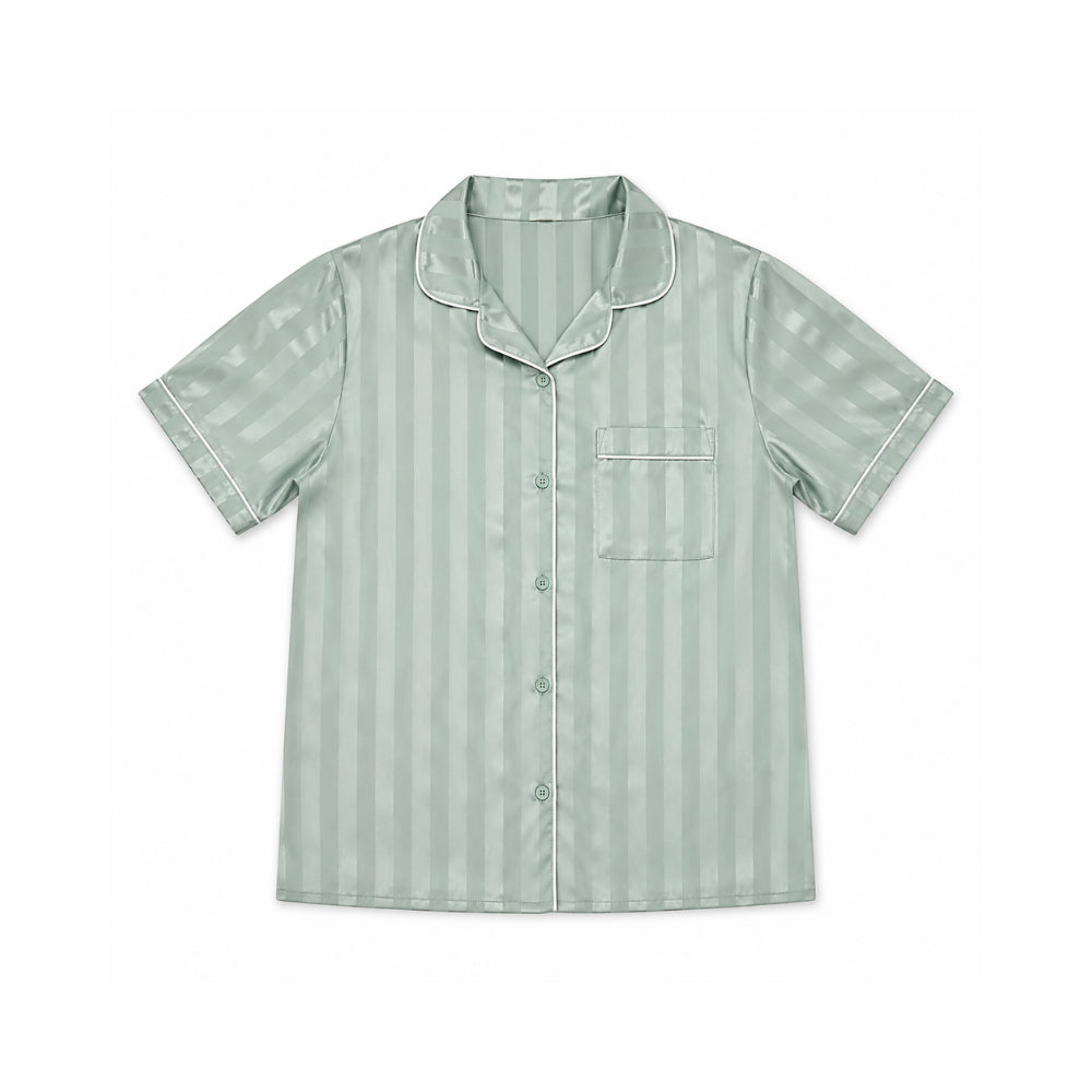 K&Co. Sunset Spritz pysjamasett satin Sage Stripe