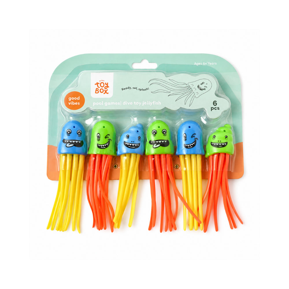 KaiserCraft Good Vibes Kids Pool Games Dive Toy 6 Pack jellyfish