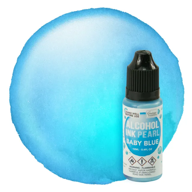Couture Creations Alcohol Ink Pearl Baby Blue blekk 12ml lyseblå