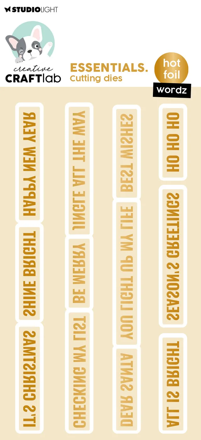 Studio Light Creative Craftlab Wordz Christmas folieplate jul