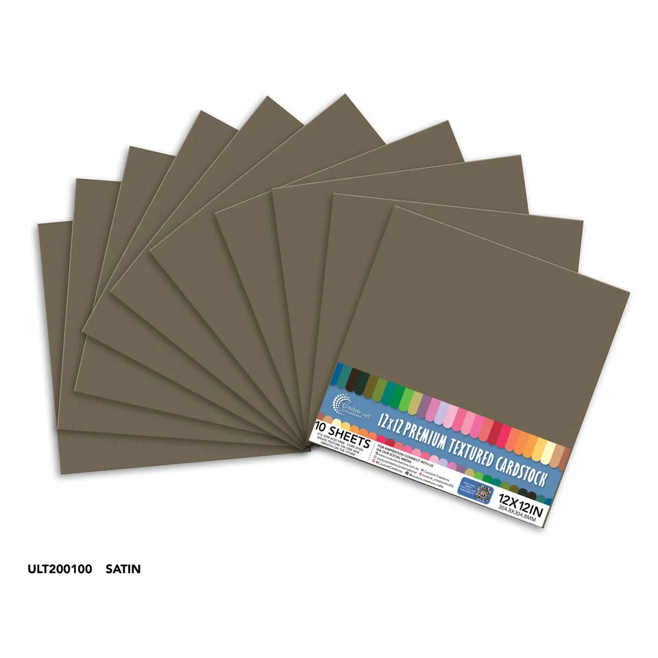 Couture Creations Satin kartong 12x12 216gsm 10 ark