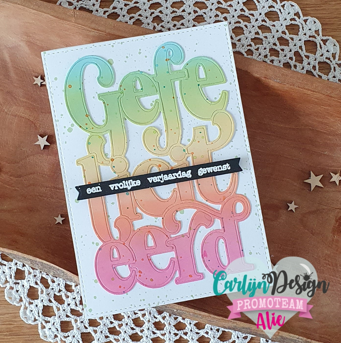 CarlijnDesign Gefeliciteerd CDSN-0123 dies gratulerer A6