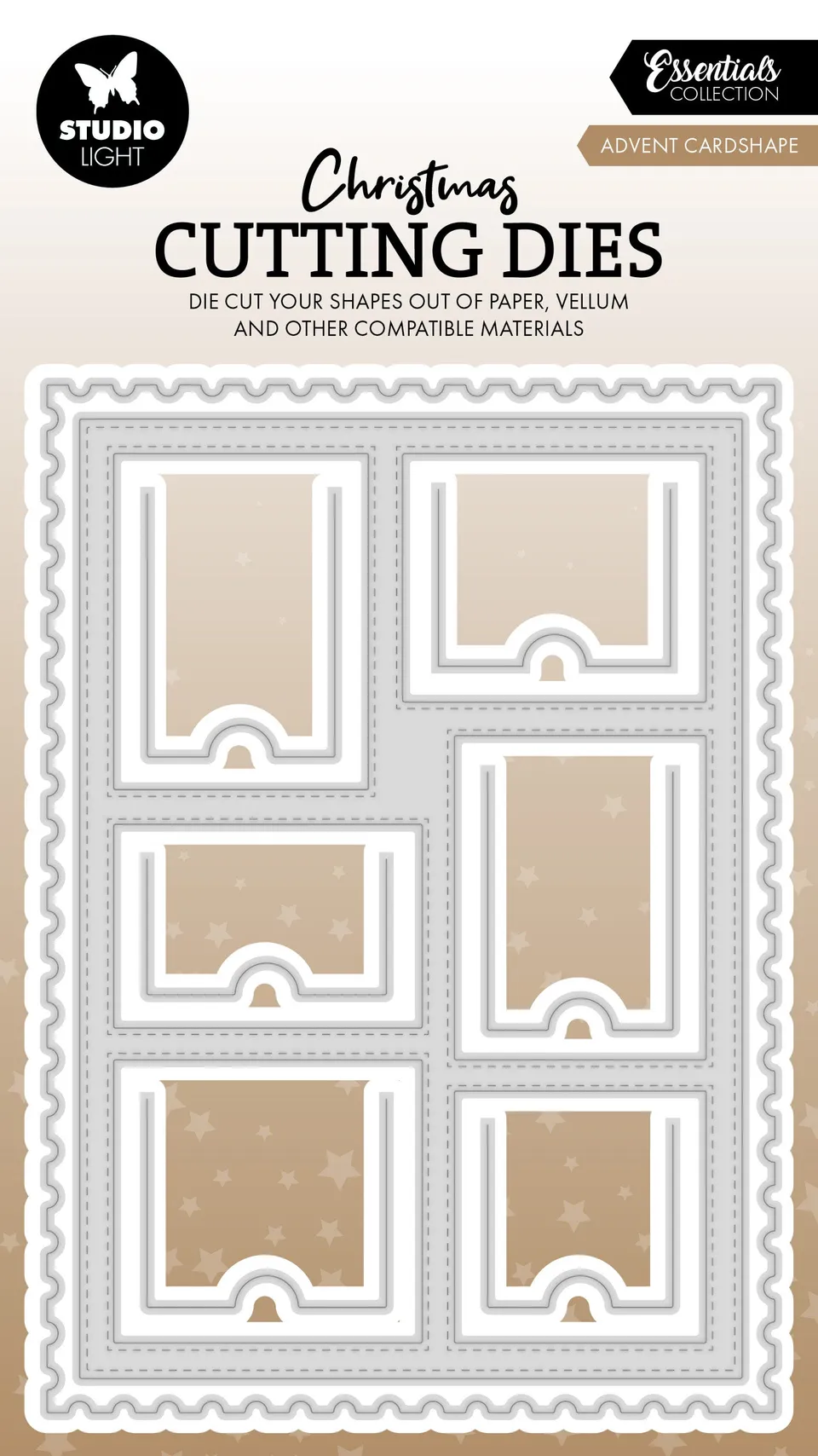 Studio Light Essentials Advent Cardshape dies 150x107