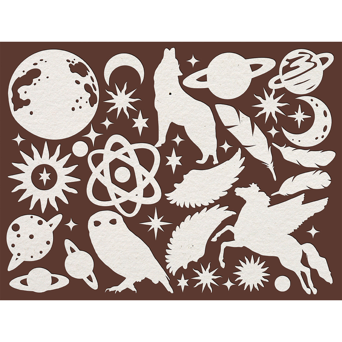 Stamperia Cosmos papirfigurer laser cut Cristina Radovan